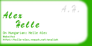 alex helle business card